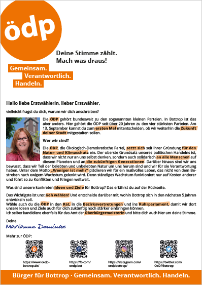 Erstwählerbrief